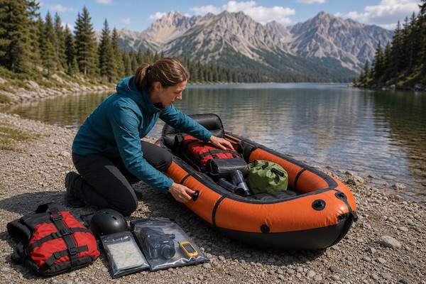 Packraft Letzter Check vor dem Einsatz