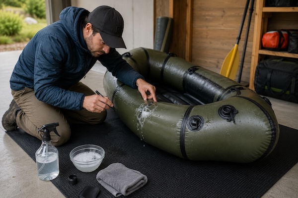 Packraft Reparatur Schadensanalyse