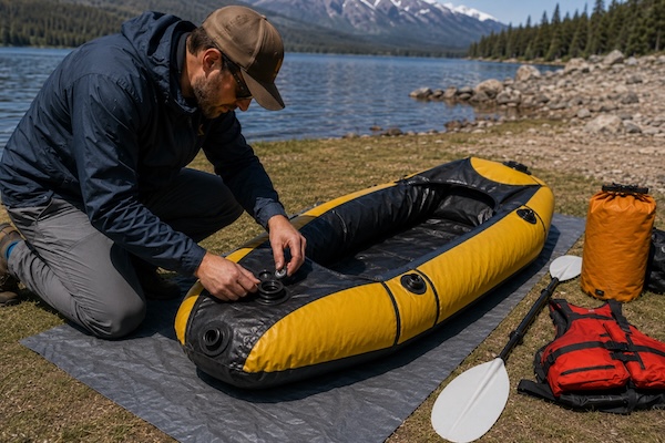 Packraft Ventile einstellen