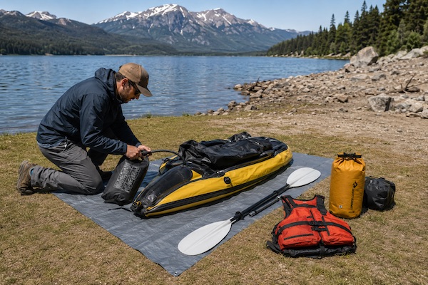 Packraft aufbauen, so geht es richtig