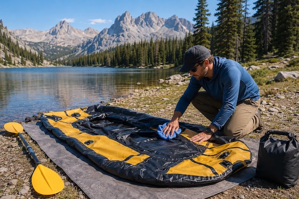 Packraft trocknen lassen